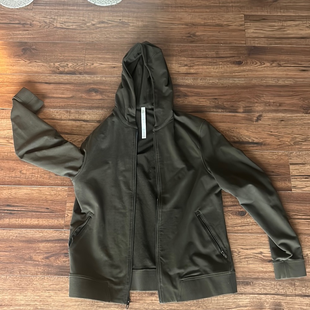 Army Green Zip Up Lululemon Hoodie